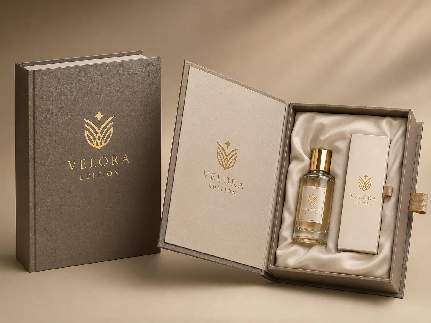 Custom book-style rigid packaging box
