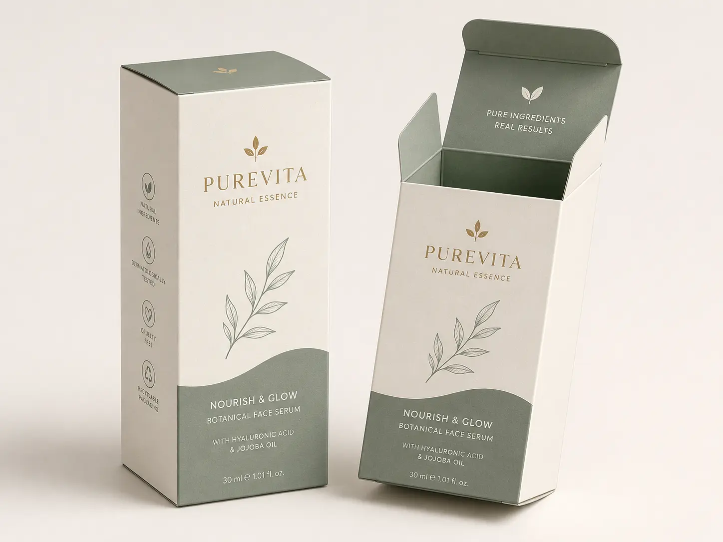 Custom printed tuck end folding carton