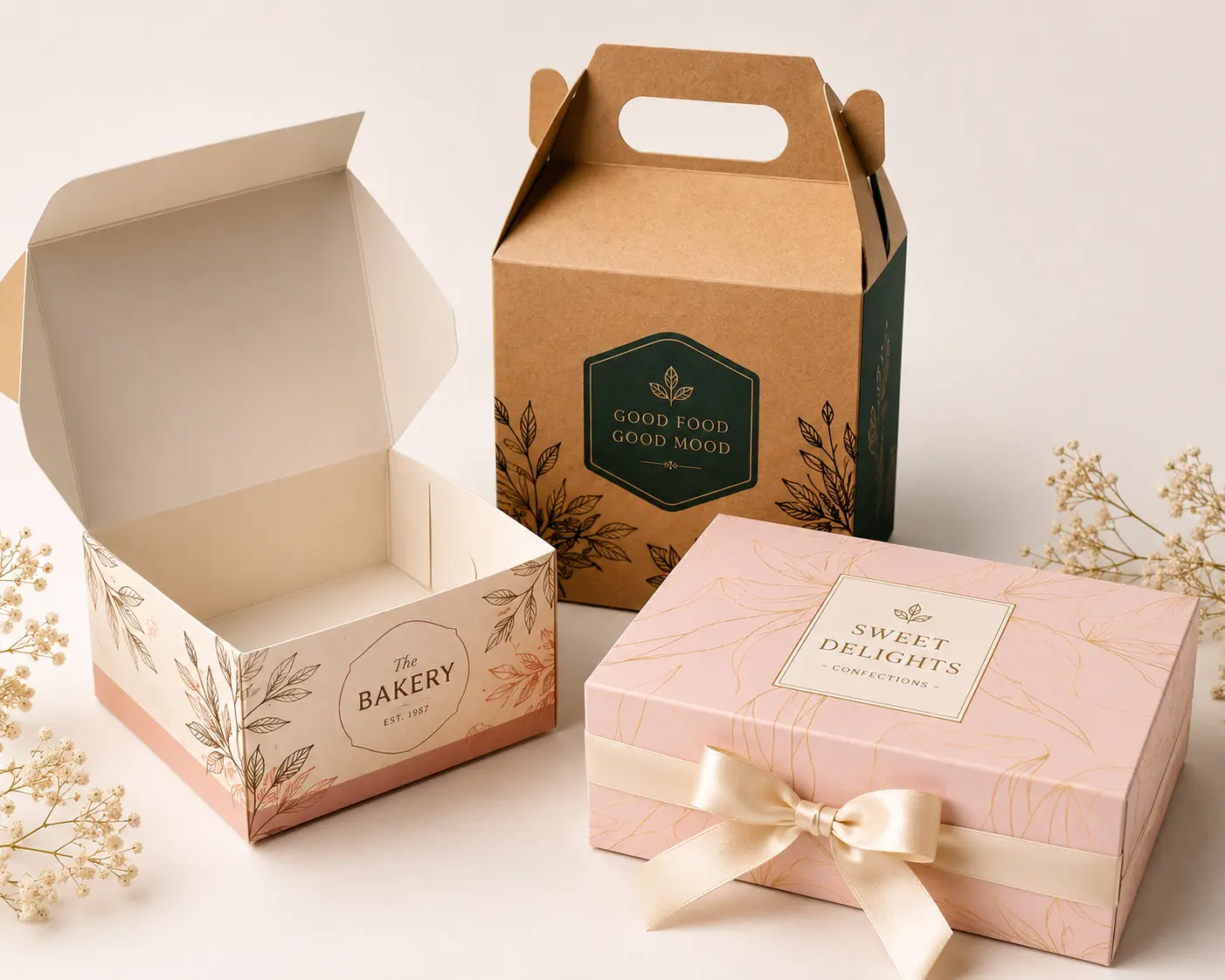 Custom paper-based food packaging boxes